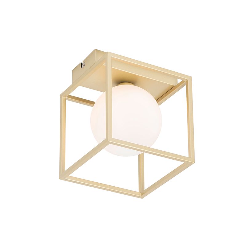 Designová stropní lampa zlatá s
