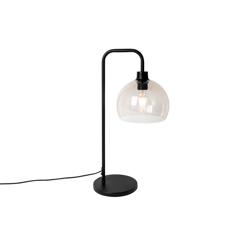 Moderní stolní lampa černá s efektem