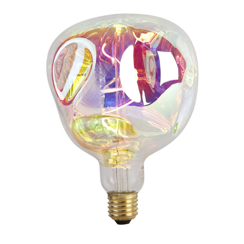 E27 stmívatelná LED lampa G125 rainbow