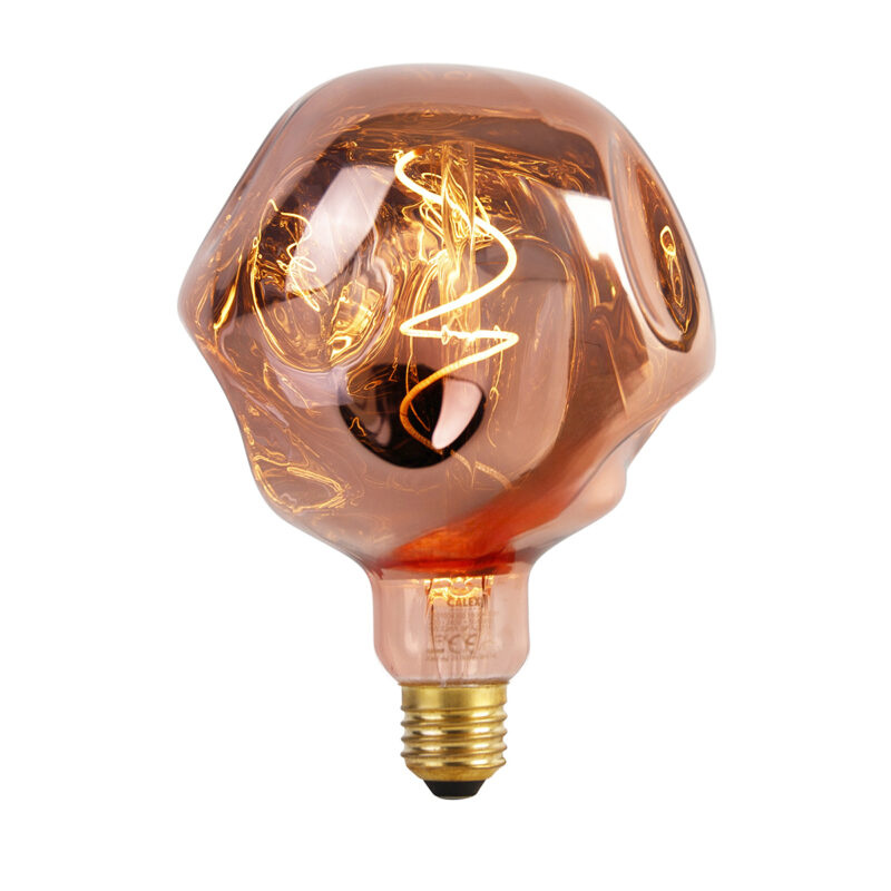 E27 stmívatelná LED lampa G125 růžová