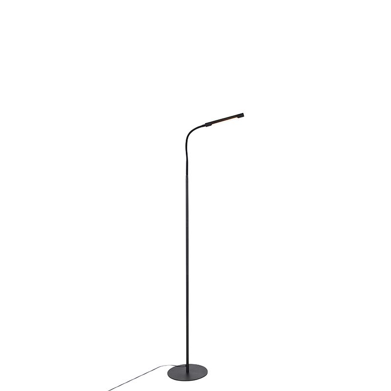 Designová stojací lampa černá včetně LED s