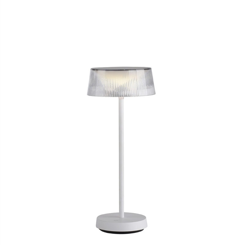 Venkovní stolní lampa bílá včetně LED s