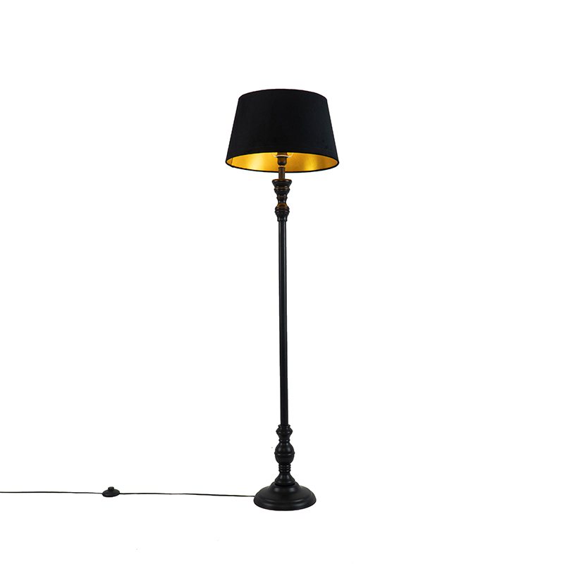 Klasická stojací lampa černá -