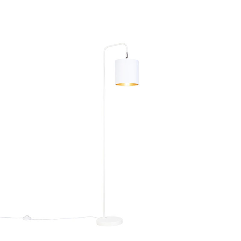 Moderní stojací lampa bílá -