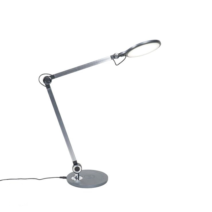 Designová stolní lampa šedá vč. LED s