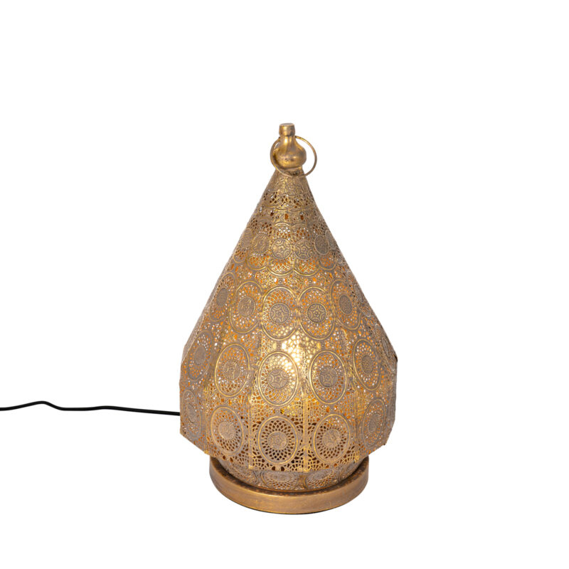 Orientální stolní lampa zlatá 26