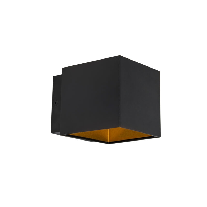 Designové nástěnné svítidlo černé / zlaté