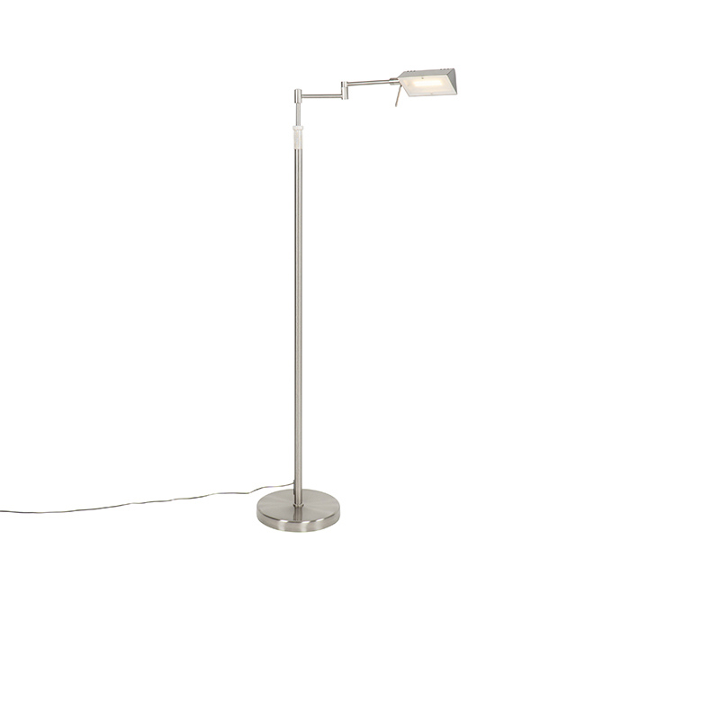 Designová stojací lampa z oceli včetně LED