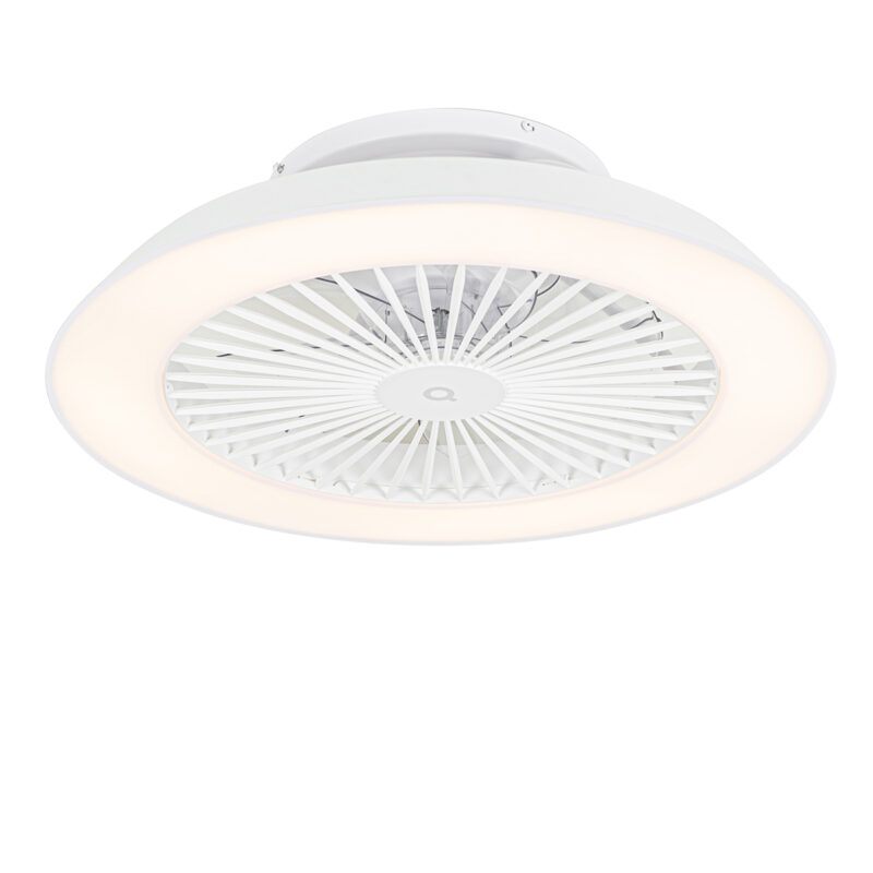 Chytrý stropní ventilátor bílý včetně LED s