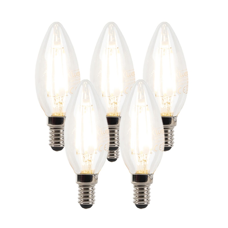 Sada 5 ks E14 stmívatelných LED svíčkových lamp