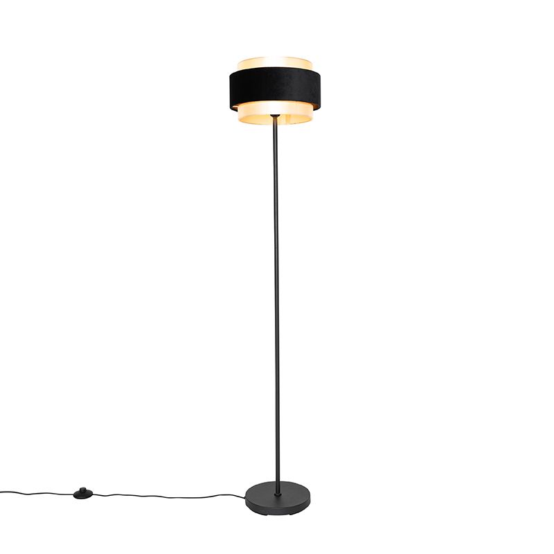 Moderní stojací lampa černá se