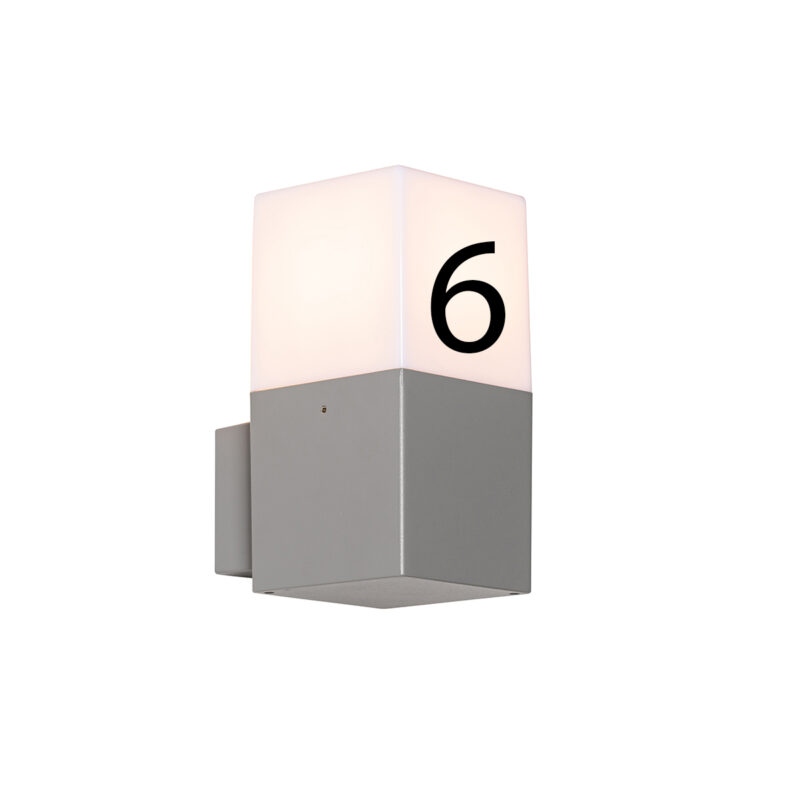 Venkovní nástěnná lampa s číslem domu -