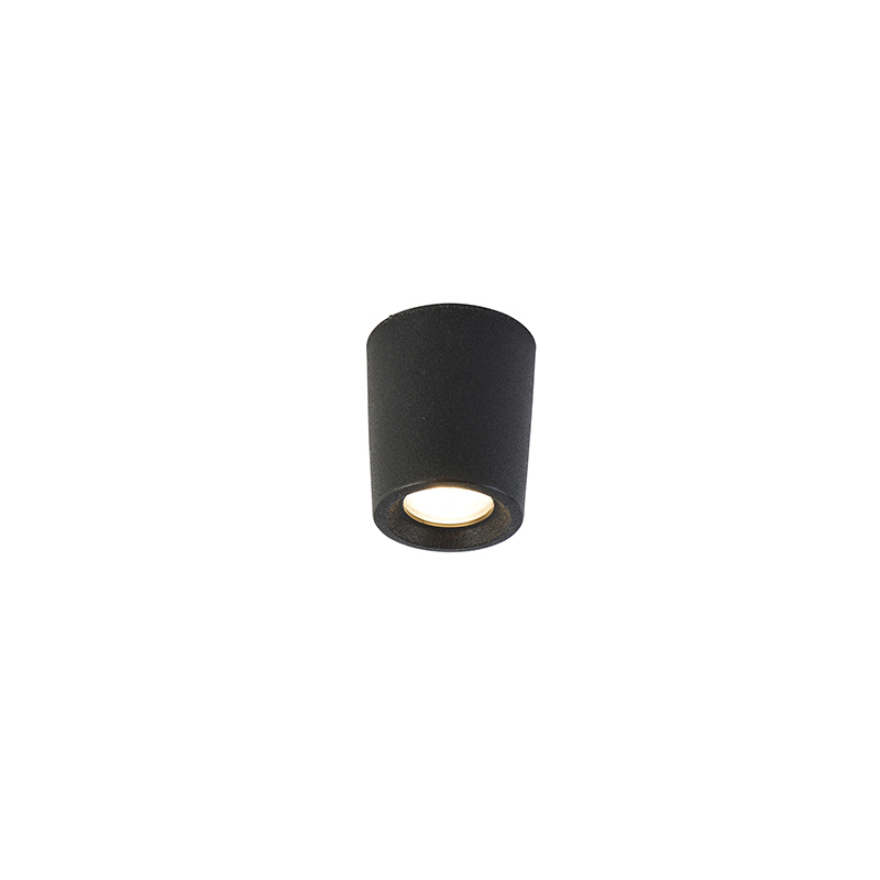 Moderní stropní bodová černá vč. LED