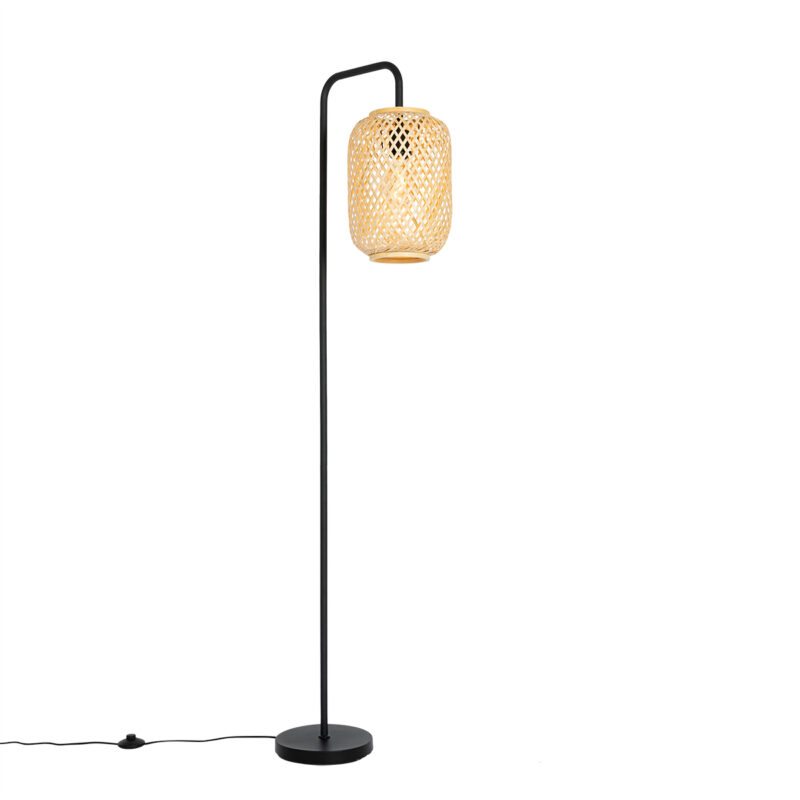 Orientální stojací lampa bambus