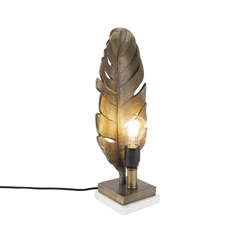 Art deco stolní lampa bronzová s