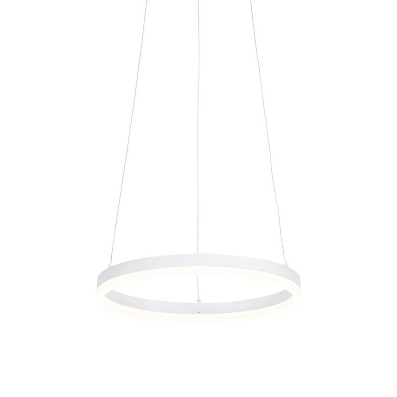 Designové závěsné svítidlo bílé 40 cm včetně LED