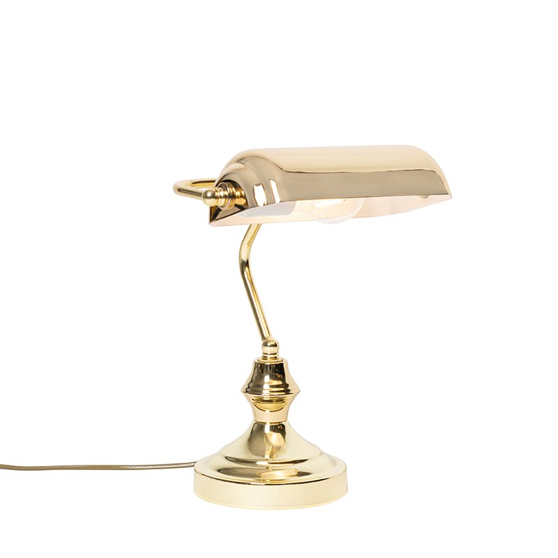 Klasická stolní lampa/lampa notářská mosaz