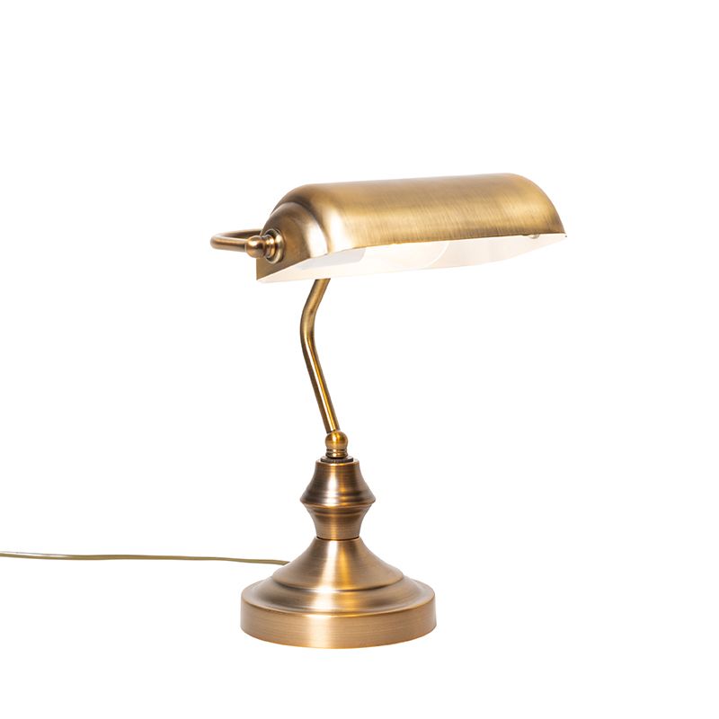 Klasická stolní lampa/notářka bronzová