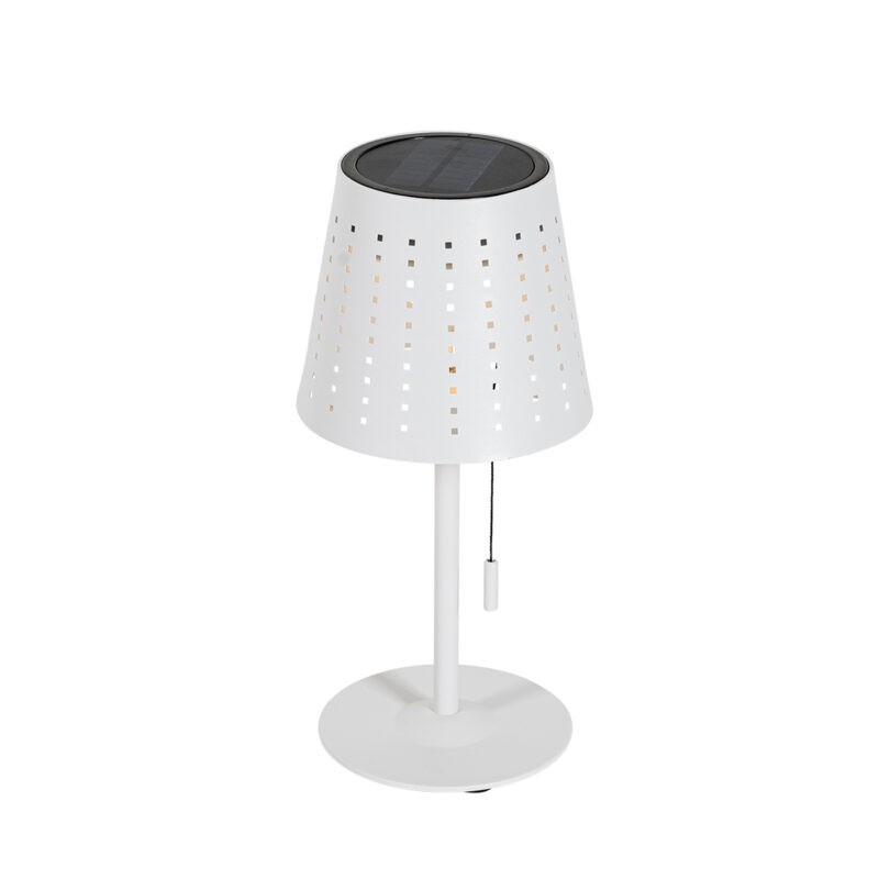 Venkovní stolní lampa bílá včetně LED 3-stupňové stmívatelné