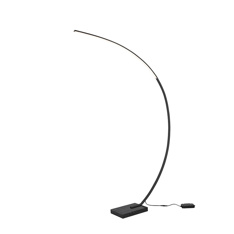 Designová stojací lampa černá včetně LED