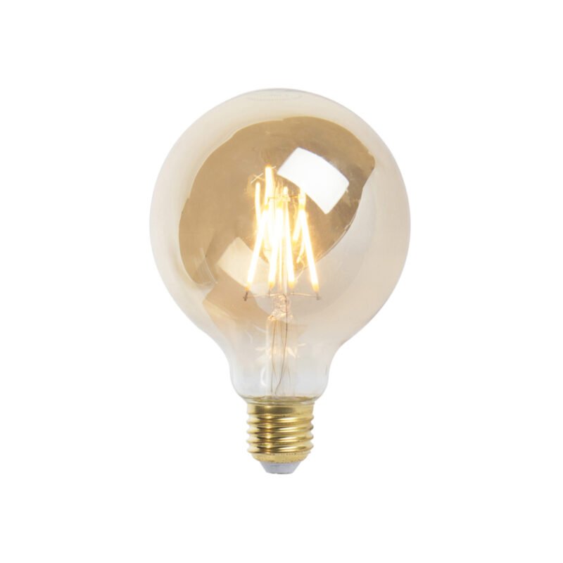E27 stmívatelná LED lampa G95 goldline