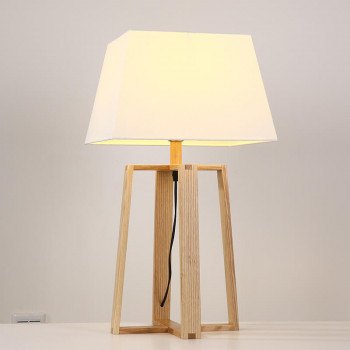 Vista stolní lampa dřevo Bílý jasan