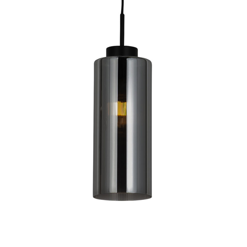 Art Deco závěsná lampa černá s