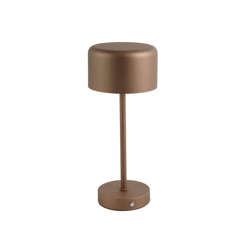 Moderne tafellamp bruin oplaadbaar
