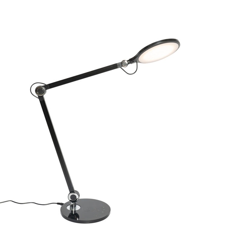 Designová stolní lampa černá včetně LED s dotykovou
