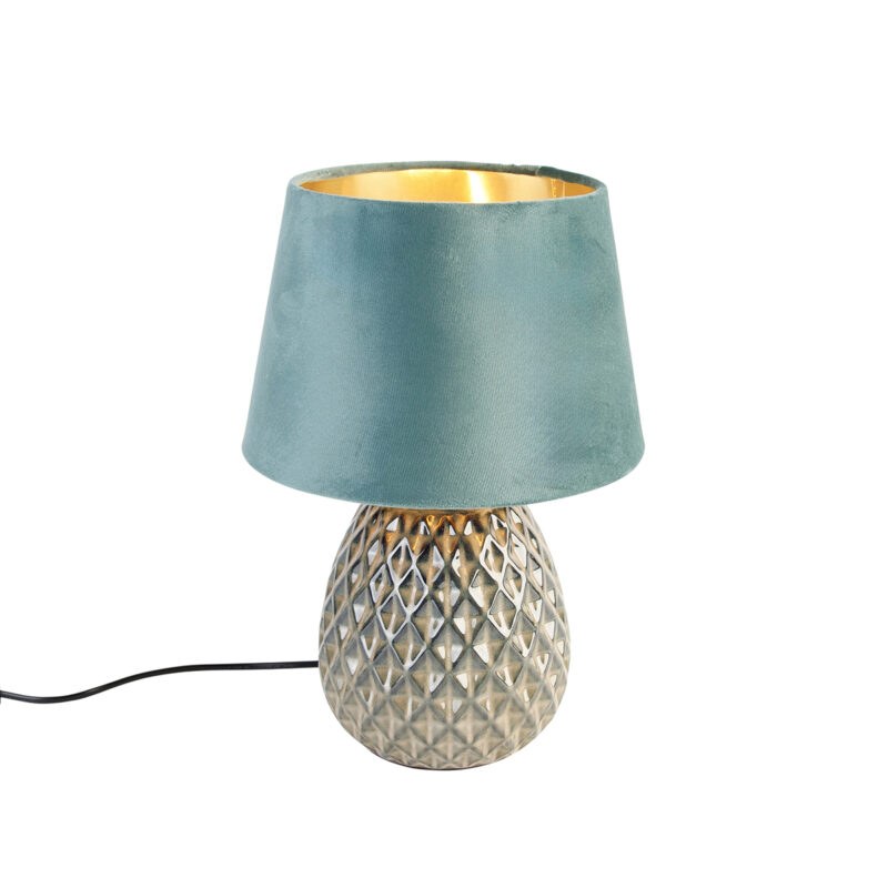 Klasická stolní lampa zelená 35
