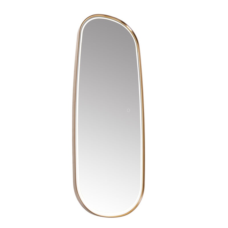 Koupelnové zrcadlo růžové zlato včetně LED a