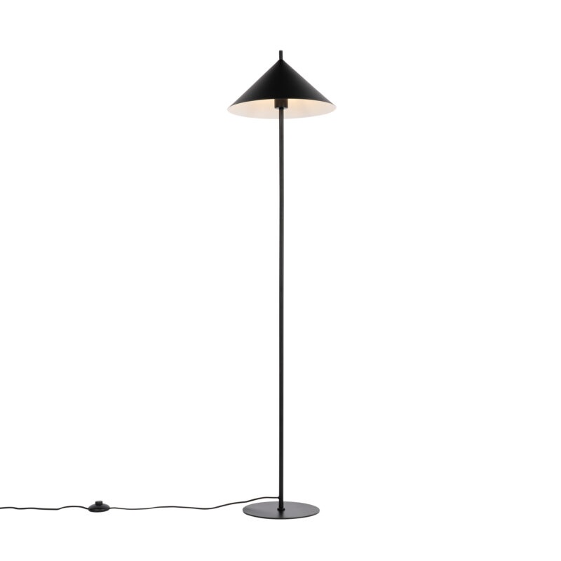 Designová stojací lampa černá