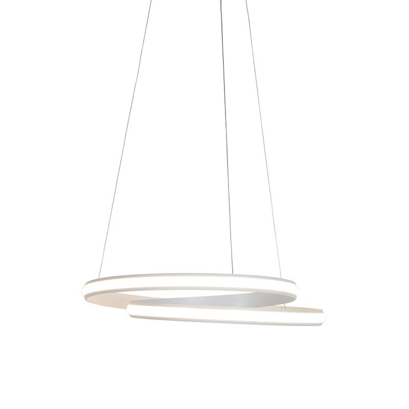 Moderní závěsná lampa bílá 55cm včetně