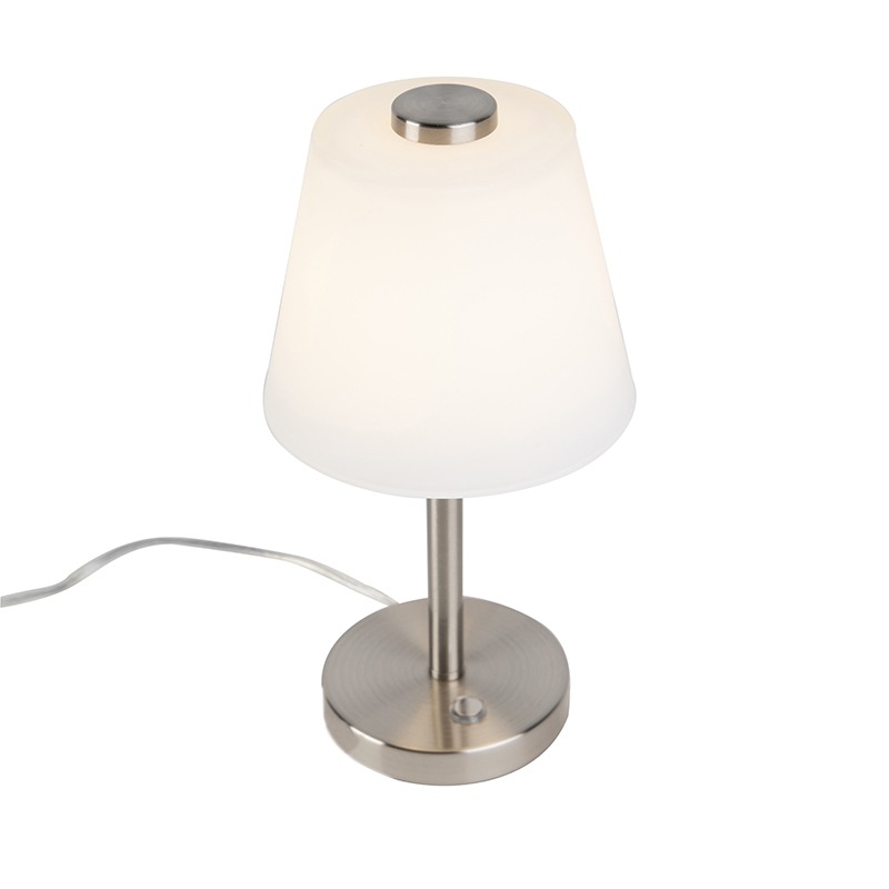 Designová stolní lampa ocelová stmívatelná včetně