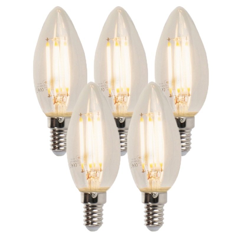 Sada 5 E14 stmívatelných LED svíčkových lamp