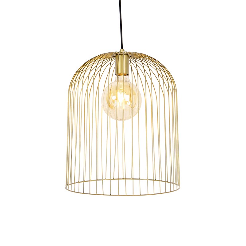 Designová závěsná lampa zlatá -