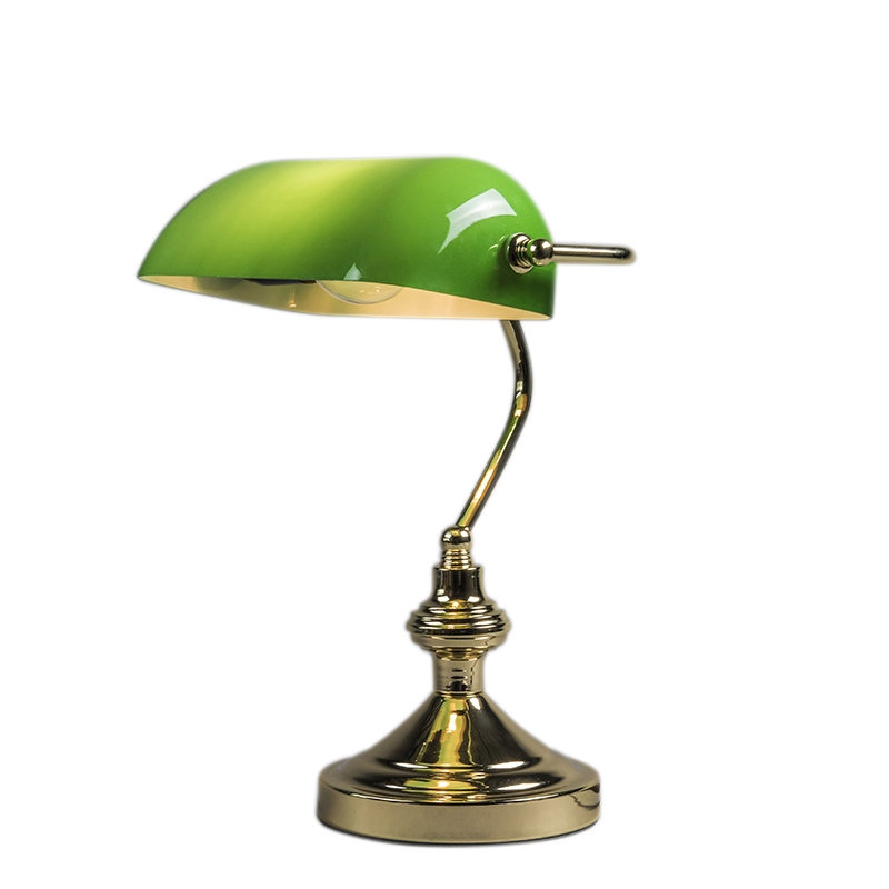 Klasická stolní lampa/lampa notářská mosaz se