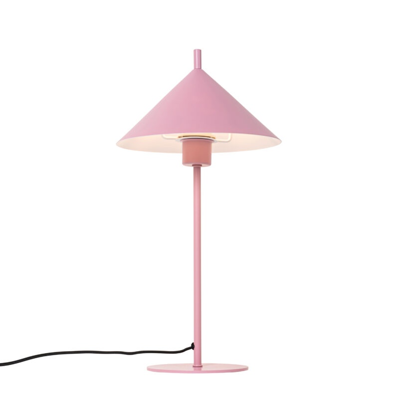 Designová stolní lampa růžová
