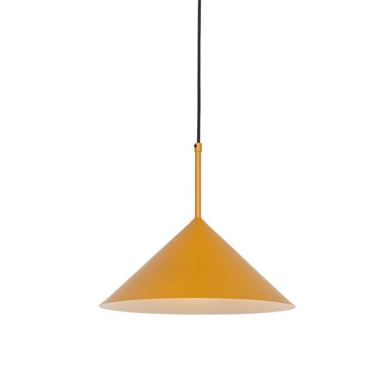 Designová závěsná lampa žlutá