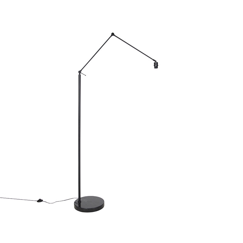 Moderní stojací lampa černá nastavitelná