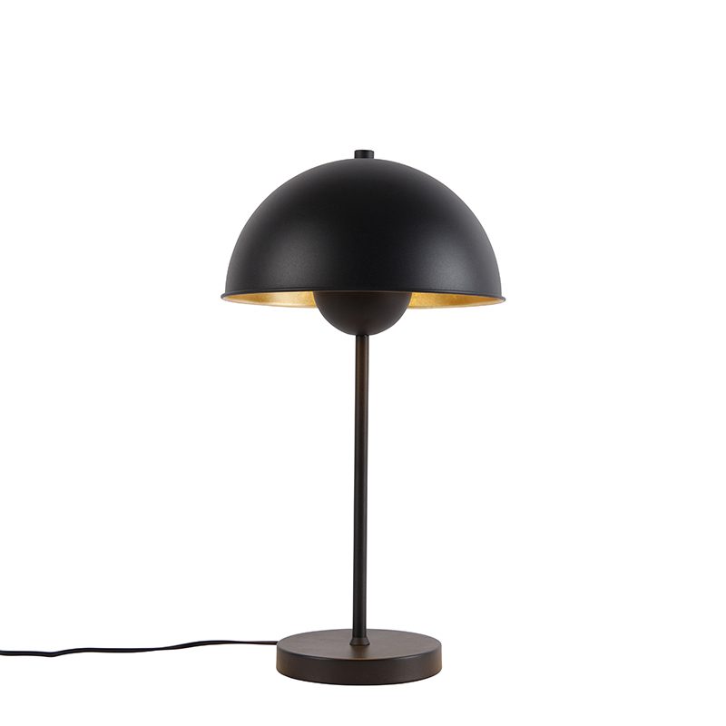 Retro stolní lampa černá se