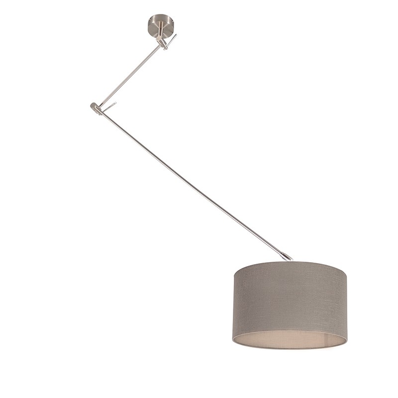 Závěsná lampa ocelová se stínidlem 35 cm