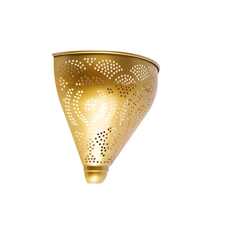 Orientální nástěnná lampa zlatá