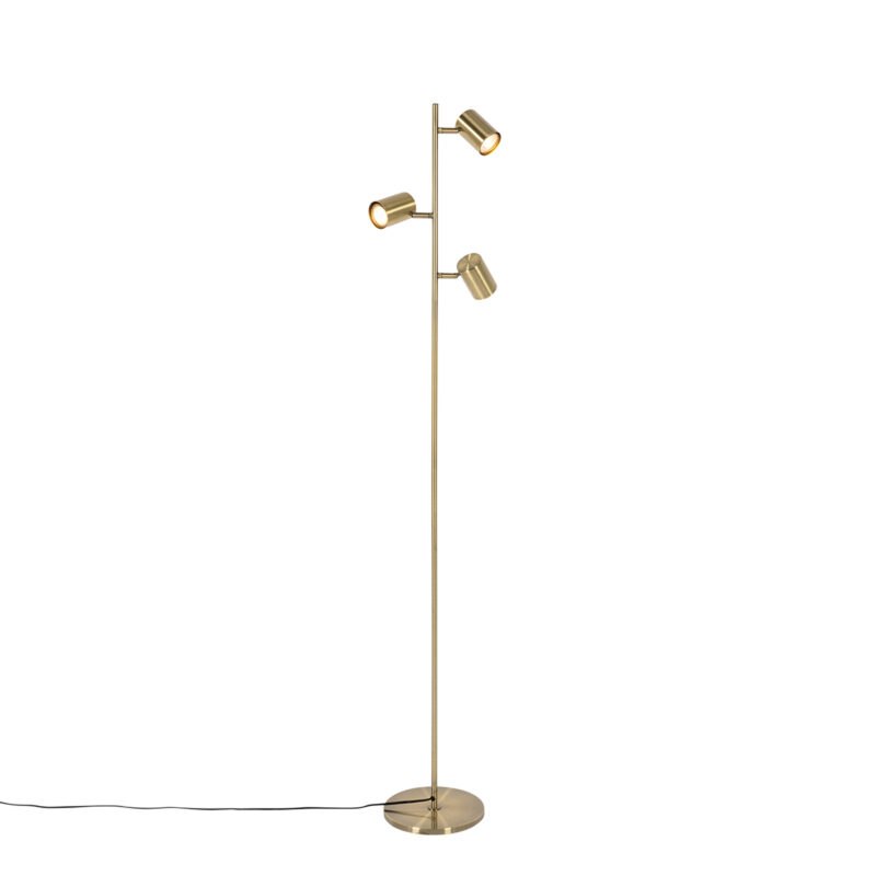 Moderní stojací lampa bronzová 3-světelná