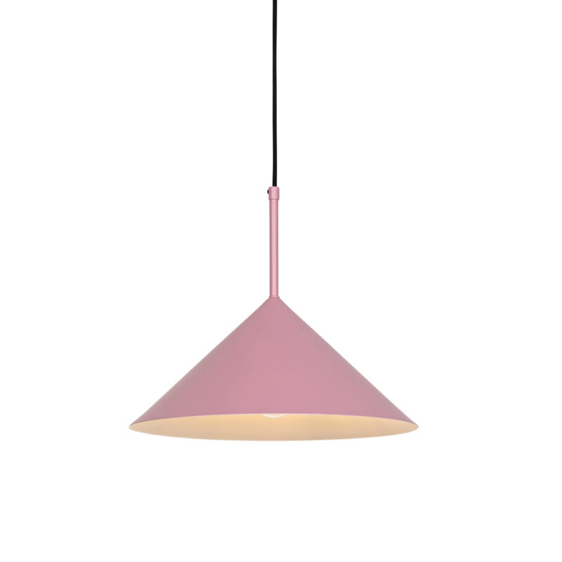 Designová závěsná lampa růžová