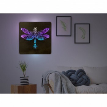 Li-Go "Vážka" světelný obraz RGB s baterií 62x62cm