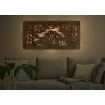 Li-Go "Jeleni" světelný obraz s baterií 120x60cm