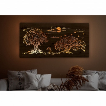 Li-Go "Tři duby" světelný obraz s baterií 120x60cm