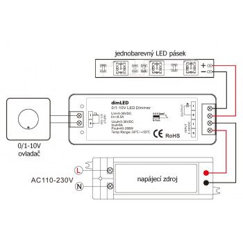 LED stmívač pro ovládání