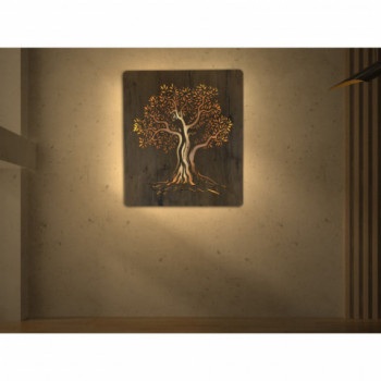 Li-Go "Olivovník" světelný obraz s baterií 70x80cm